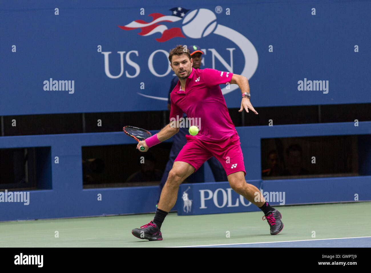 Stan Wawrinka (SUI) competing in the 2016 US Open Men's Final Stock Photo