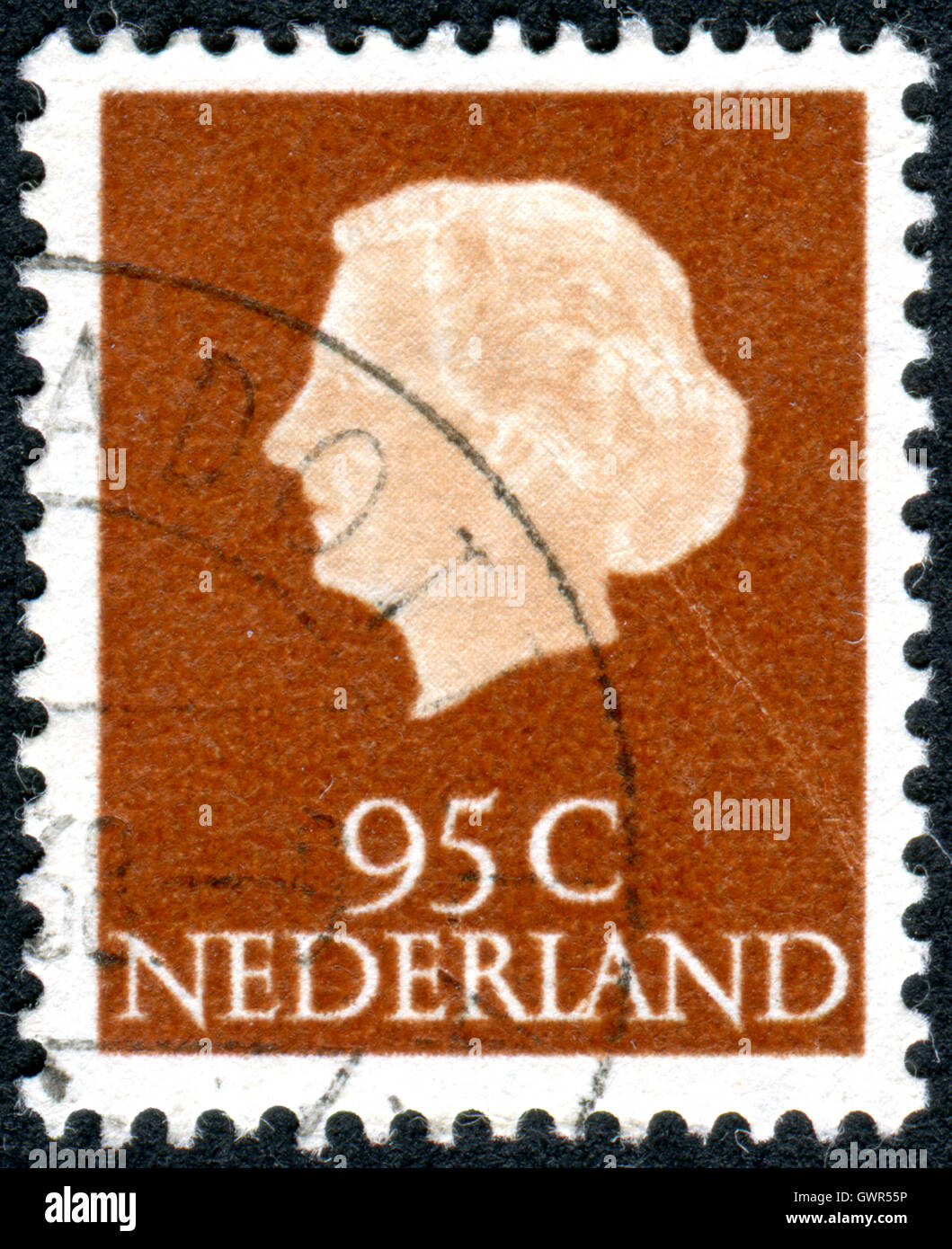 NETHERLANDS CIRCA 1967 Postage stamp printed in the Netherlands
