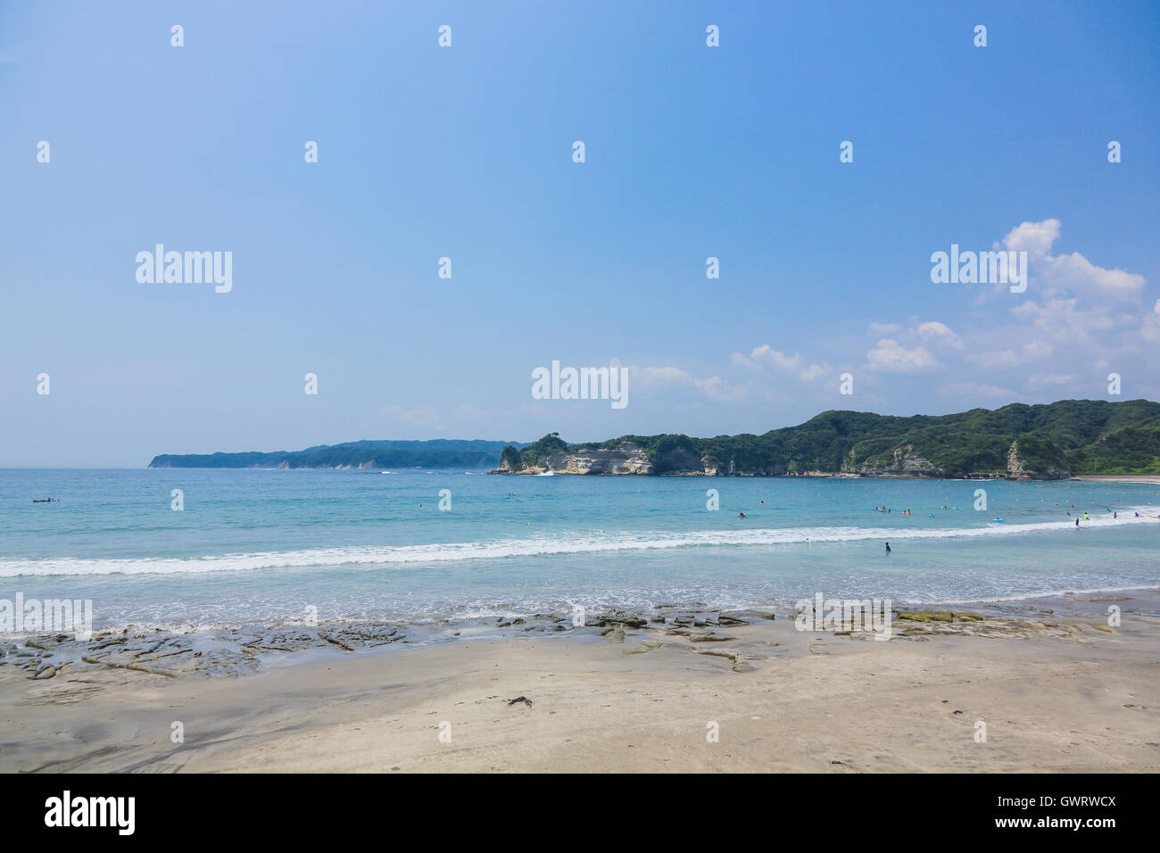 Beach in Ubara, Chiba Prefecture, Japan Stock Photo