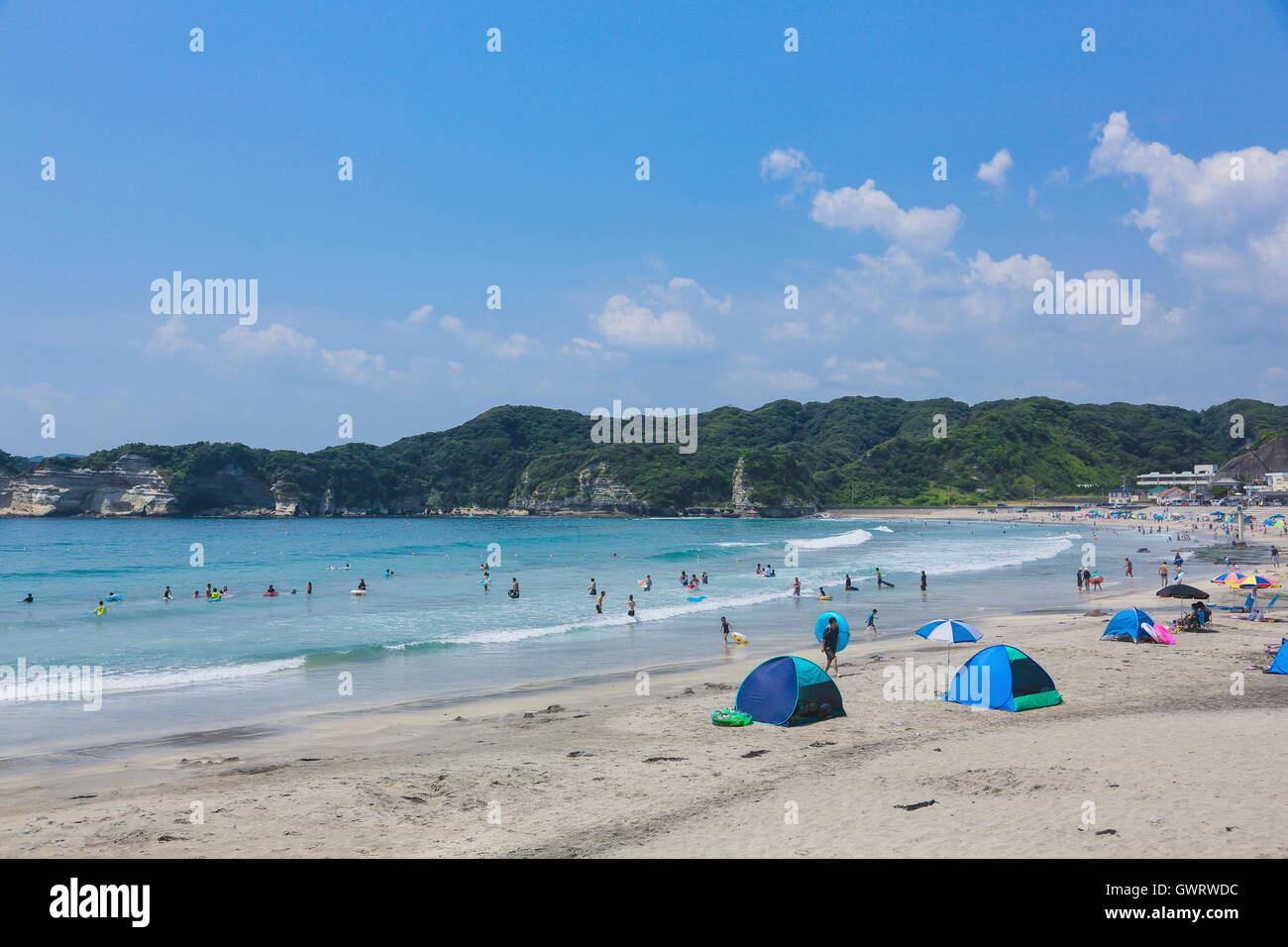 Beach in Ubara, Chiba Prefecture, Japan Stock Photo