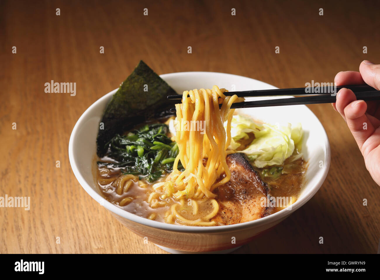 Ramen noodles Stock Photo