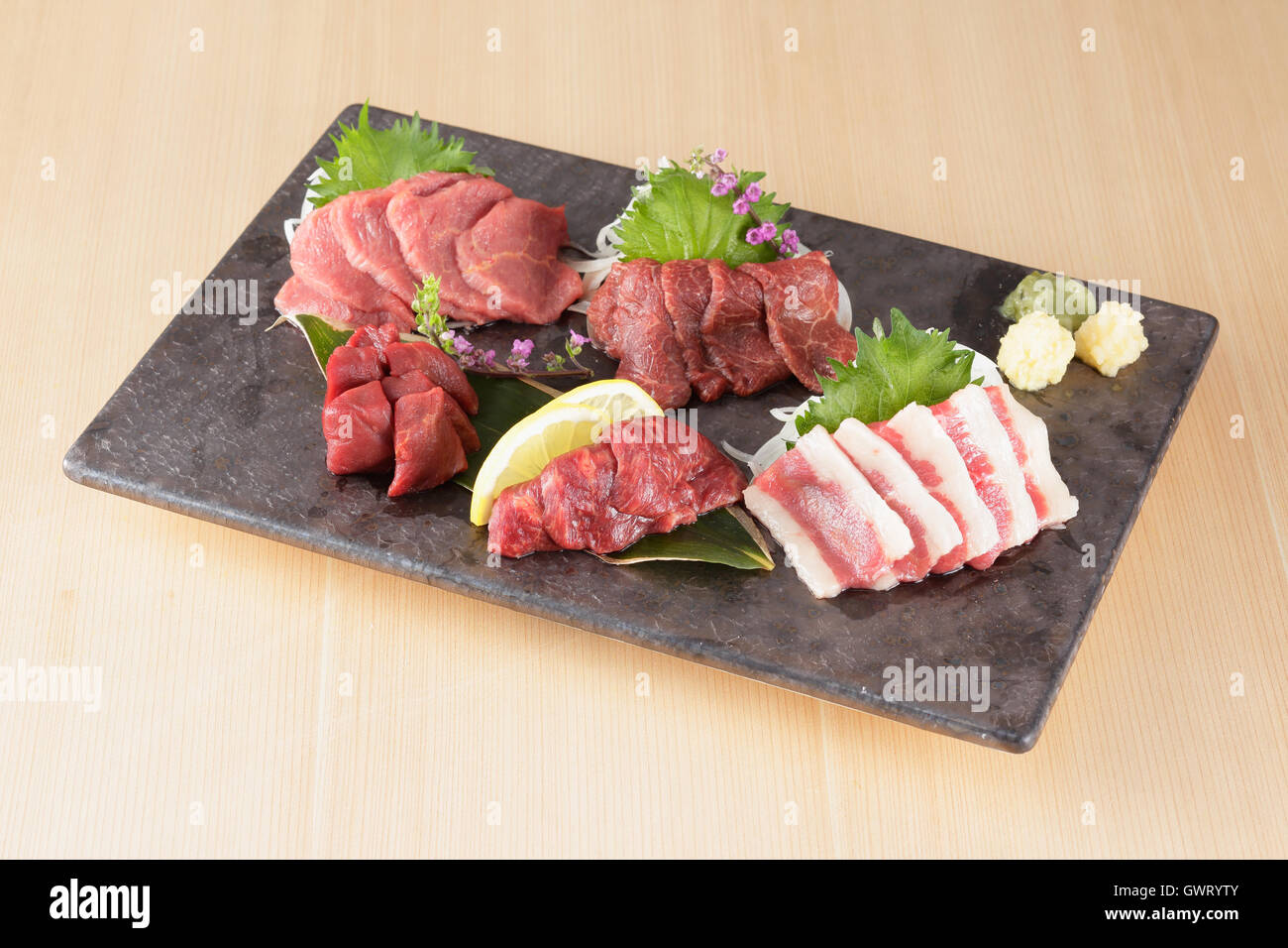 Raw Horse Meat Stock Photo