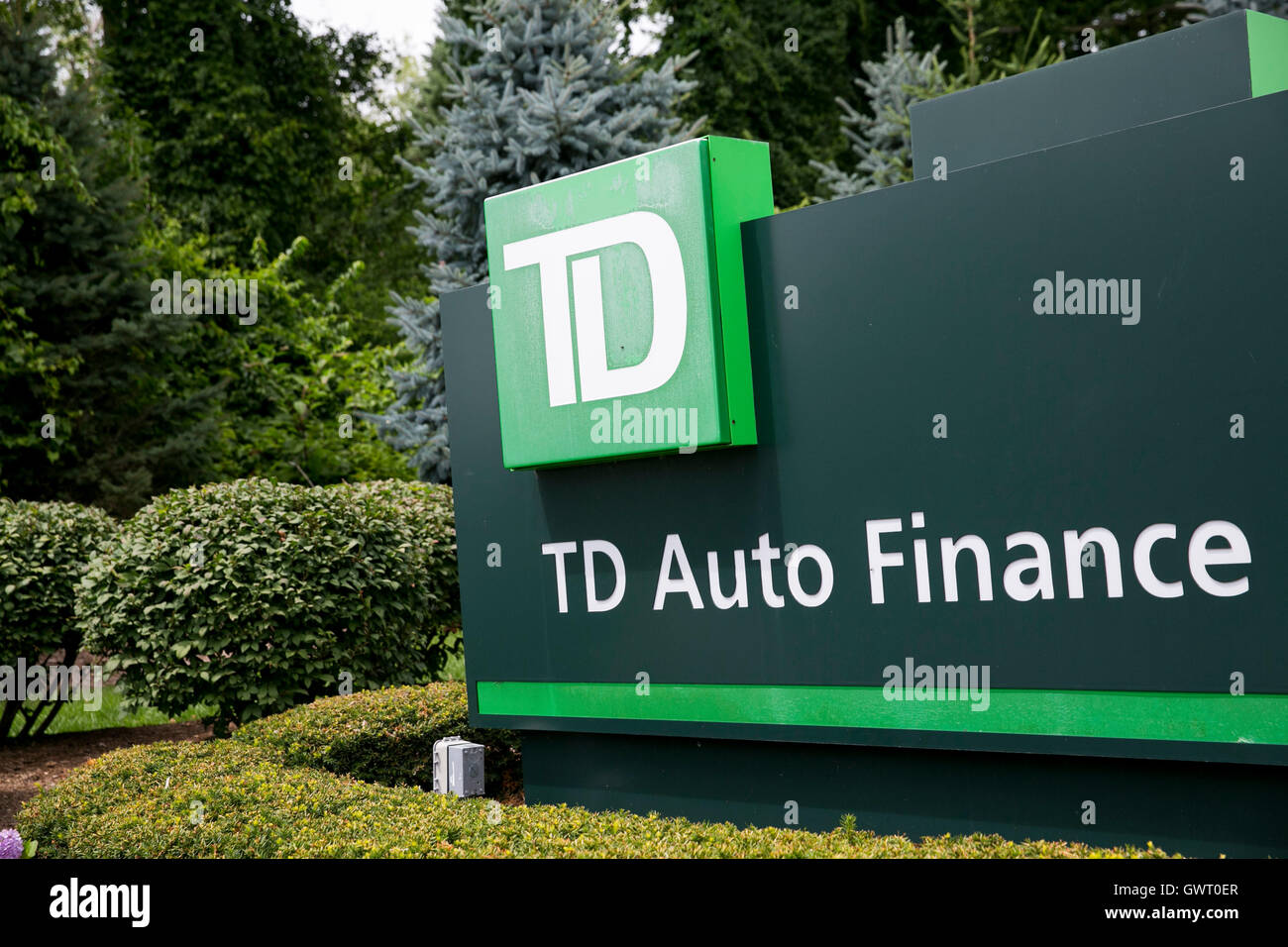 A logo sign outside of the headquarters of TD Auto Finance in Farmington  Hills, Michigan on July 17, 2016 Stock Photo - Alamy