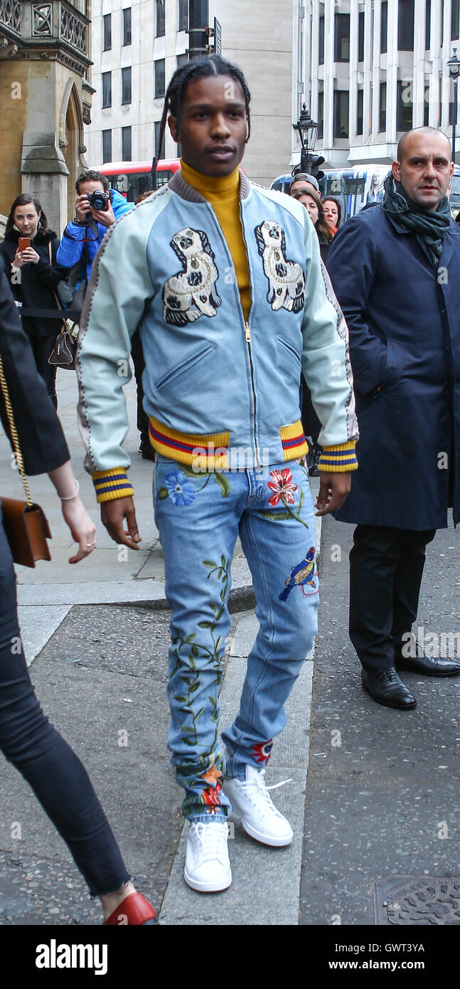 Celebrities attend the Gucci catwalk show at Westminster Abbey Featuring: A.S.A.P.  Rocky Where: London, United Kingdom When: 02 Jun 2016 Stock Photo - Alamy