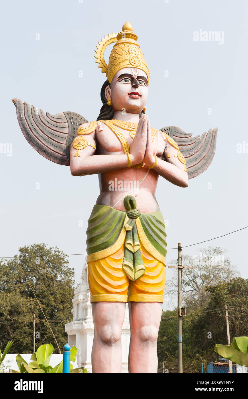 Indian God Garuda Statue at Anantha Padmanabha Swamy Temple at ...