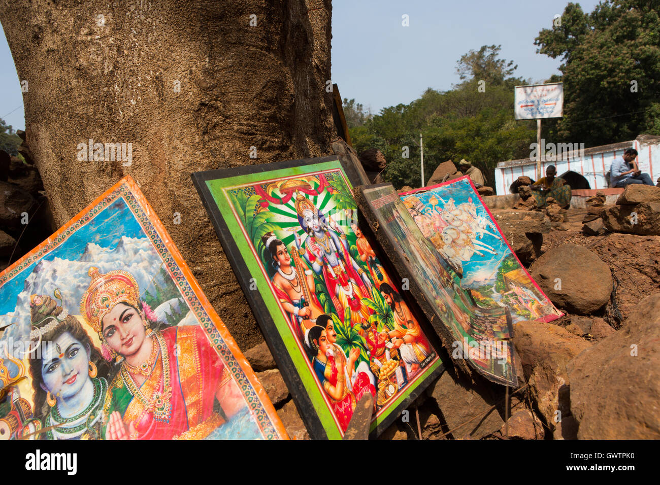 Indian God Photo Frames under a tree near Anantha Padmanabha Swamy ...