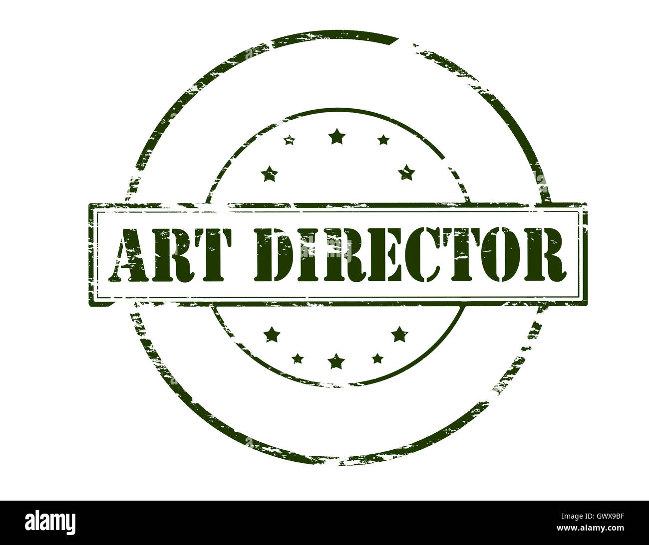 Rubber stamp with text art director inside, vector illustration Stock