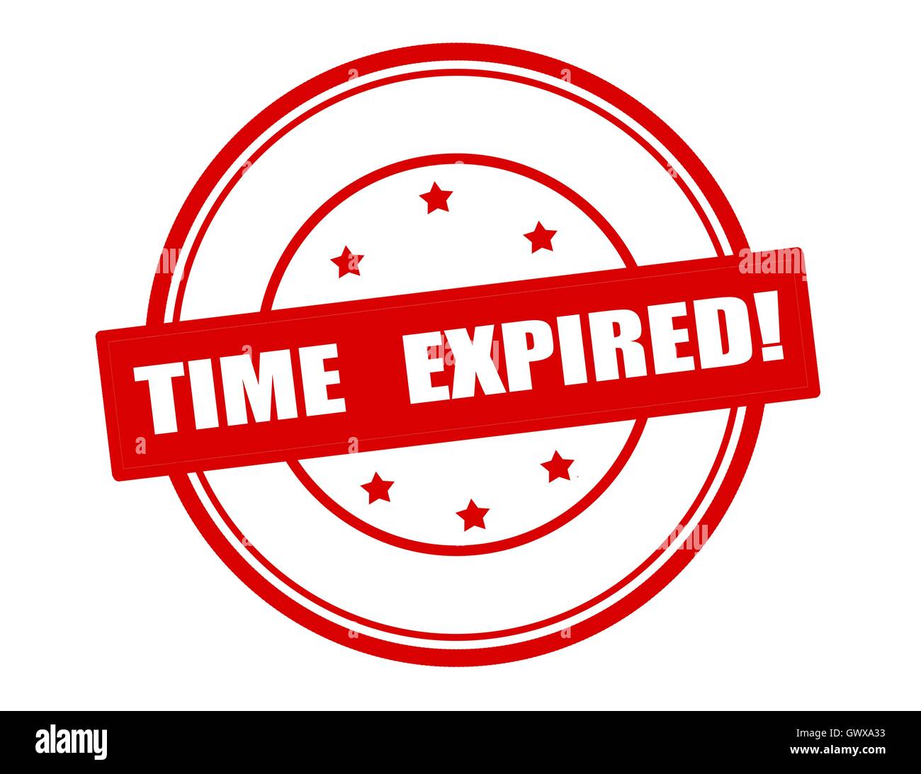 Rubber stamp with text time expired inside, vector illustration Stock