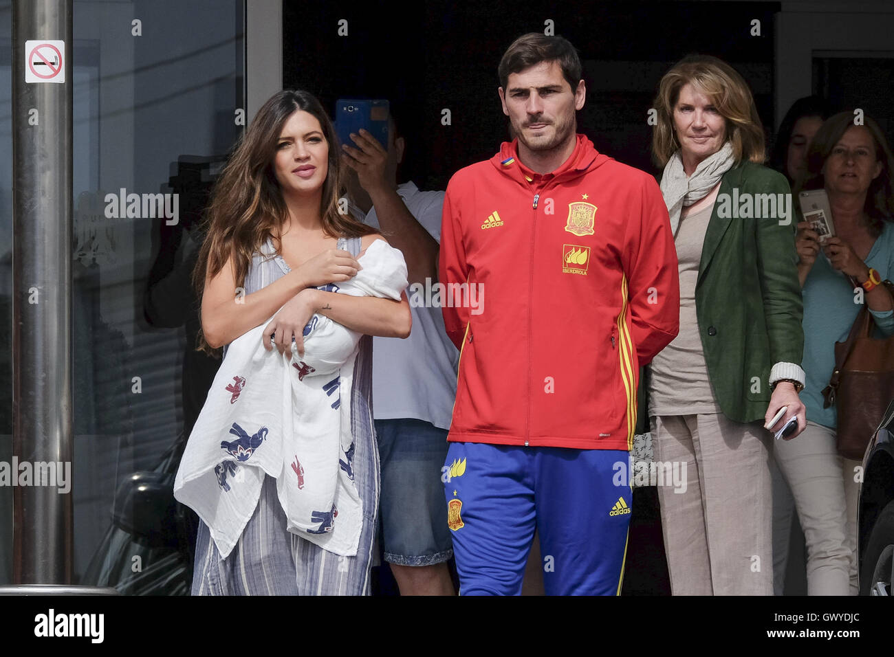 Iker Casillas and partner Sara Carbonero leave Ruber Internacional Hospital  with their second child, Lucas, four days after his birth Featuring: Iker  Casillas, Sara Carbonero Where: Madrid, Spain When: 06 Jun 2016
