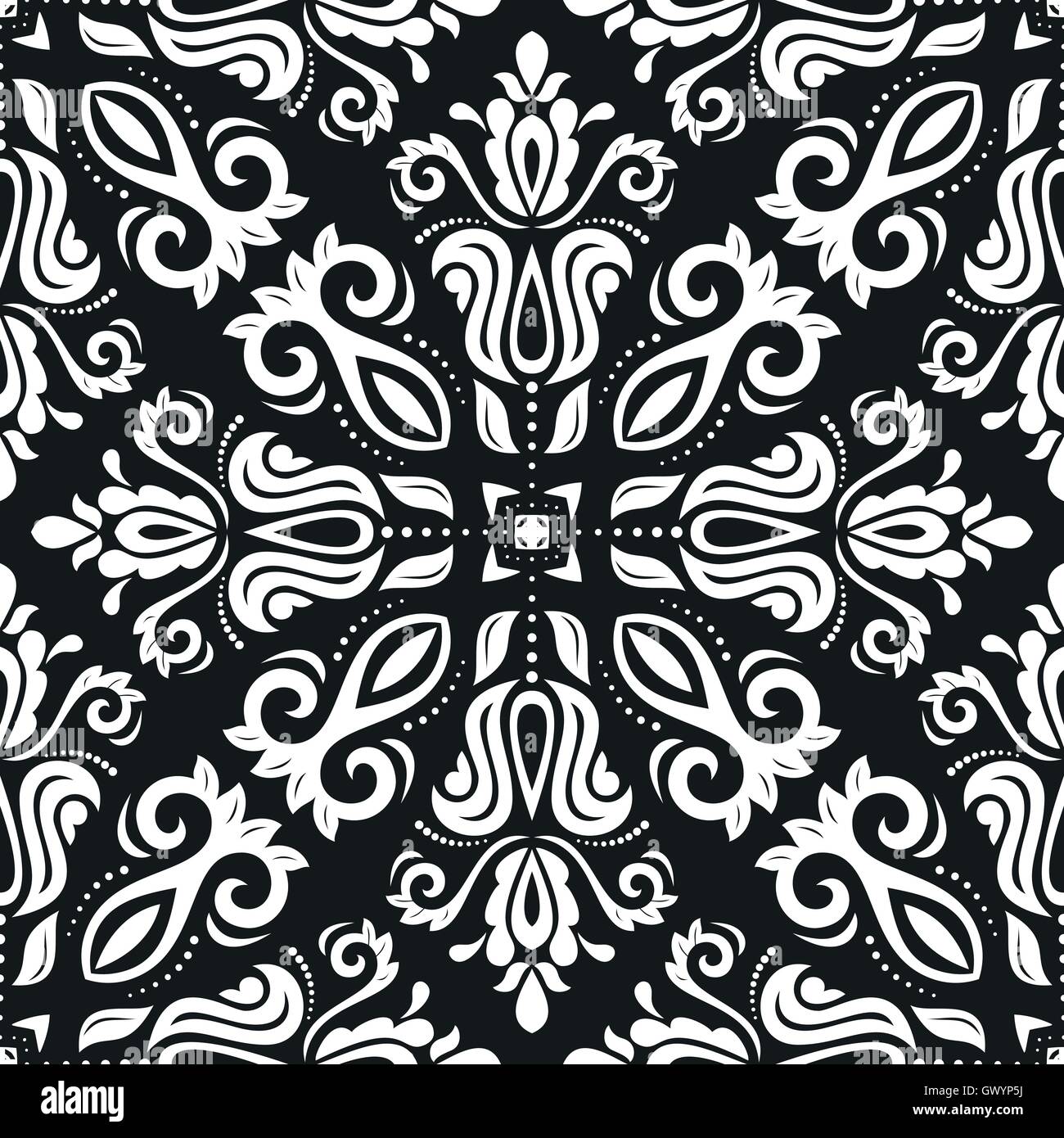 Seamless Damask Vector Background Stock Vector Image & Art - Alamy