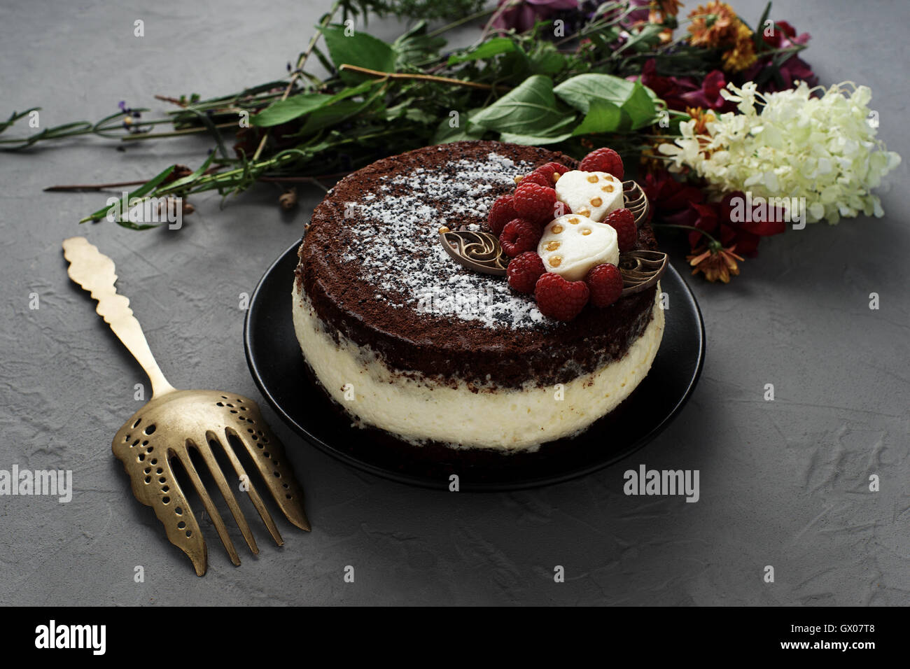 Sweet and delicious compliment to holiday and birthday, will delight you with simplicity and splendor. Stock Photo