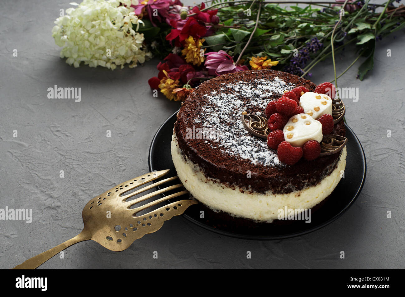 Sweet and delicious compliment to holiday and birthday, will delight you with simplicity and splendor. Stock Photo
