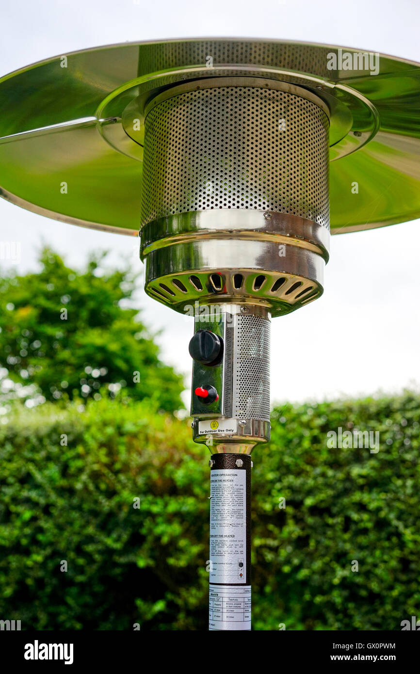 Garden and patio heater lamp, UK Stock Photo Alamy
