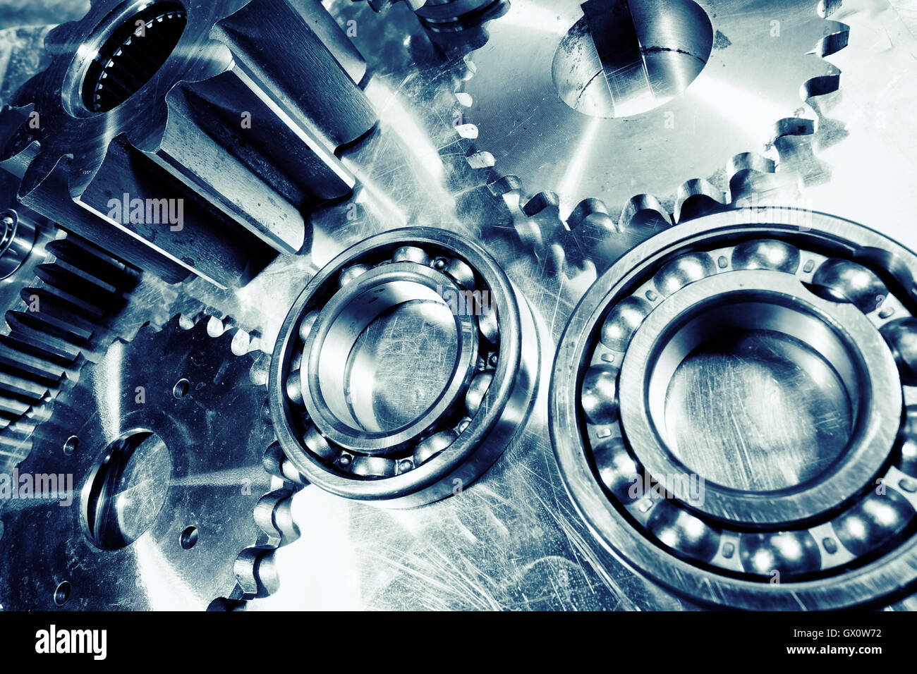 aerospace gears and ballbearings Stock Photo Alamy