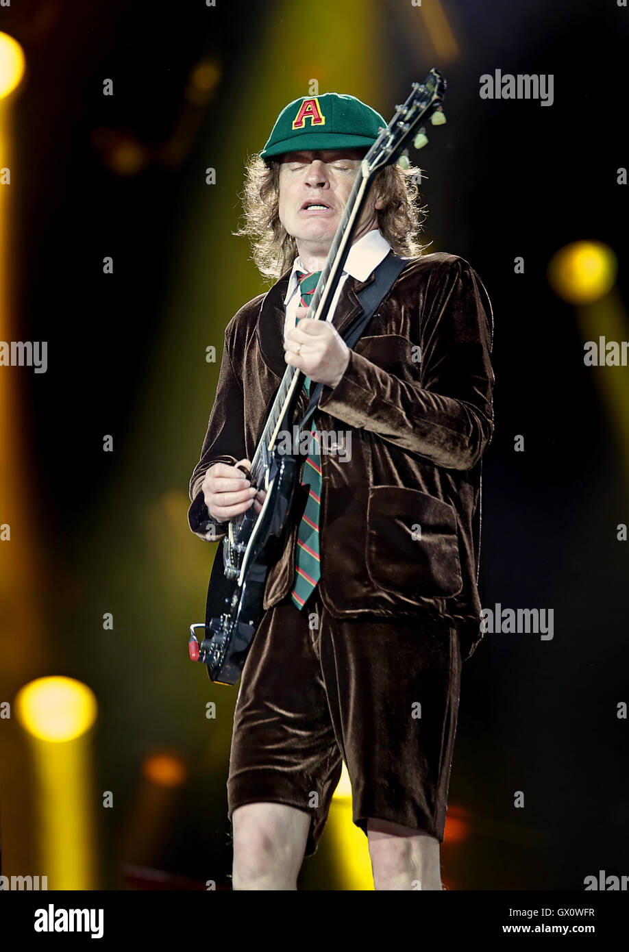 AC/DC Performing on Their 'Rock Or Bust' Tour at Manchester Etihad ...