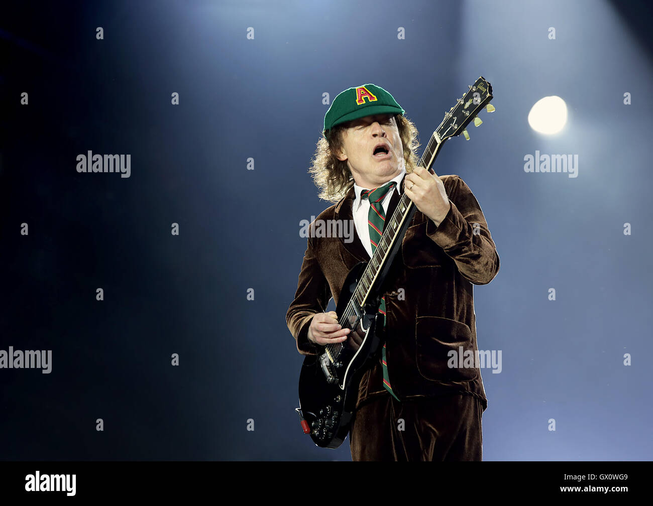AC/DC Performing on Their 'Rock Or Bust' Tour at Manchester Etihad ...