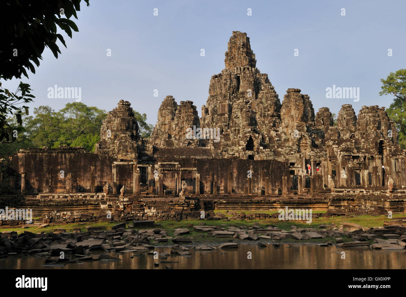 Bayon Temple - baroque style Khmer architecture Stock Photo - Alamy