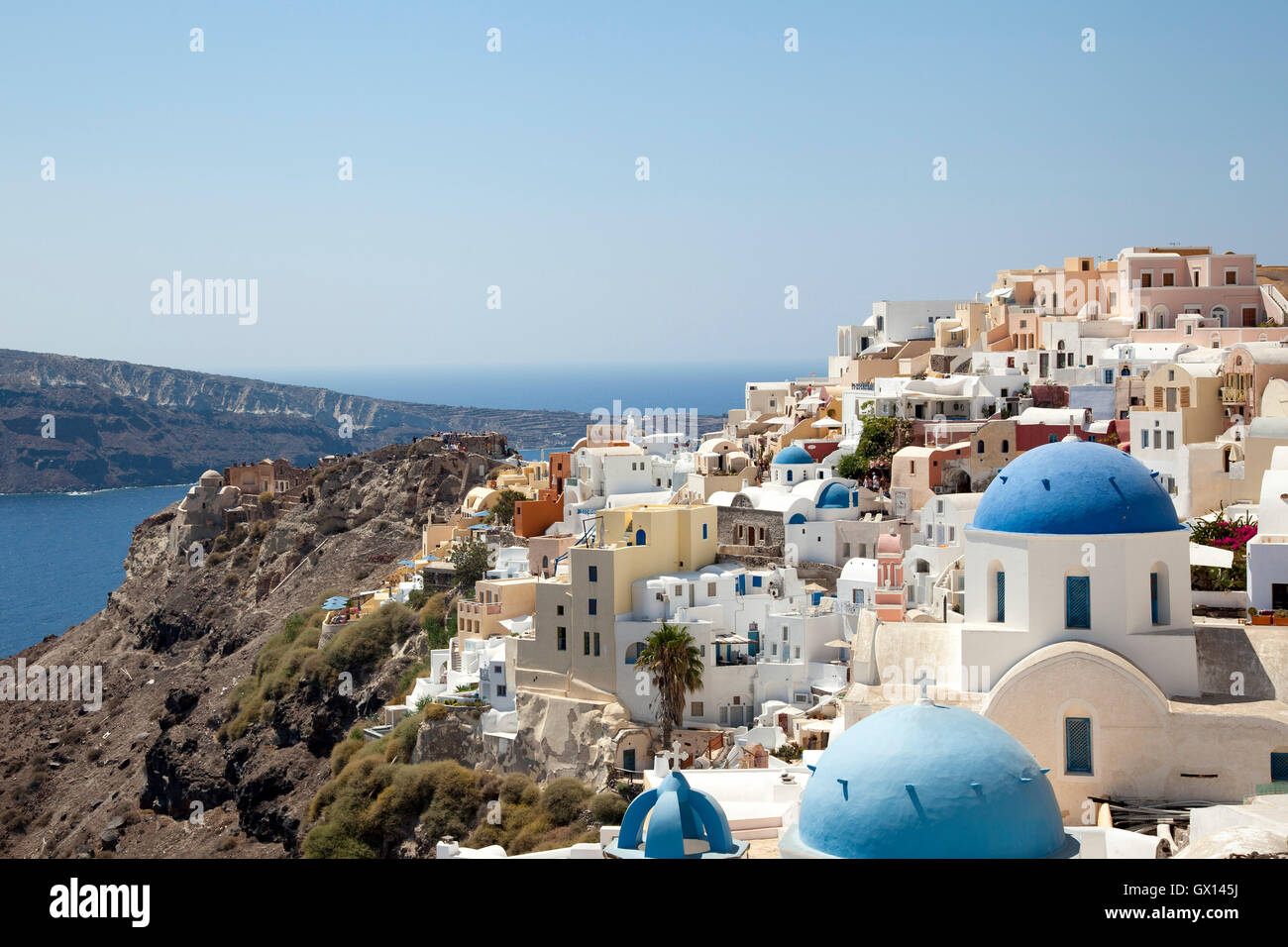 Stunning Santorini in the Greek Islands Stock Photo