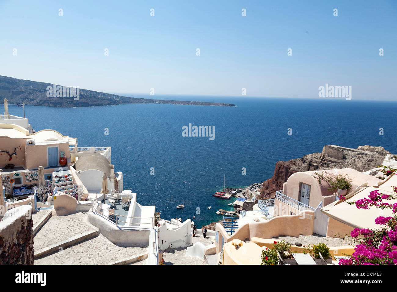 Stunning Santorini in the Greek Islands Stock Photo