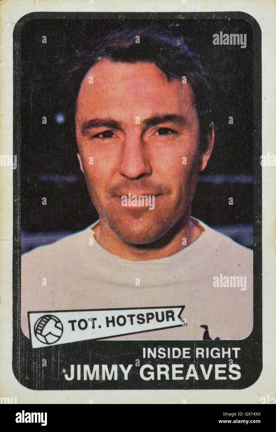 Football card of Jimmy Greaves Stock Photo