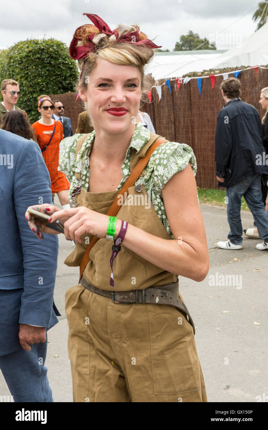 Woman at the 2016 Goodwood Revival Stock Photo Alamy