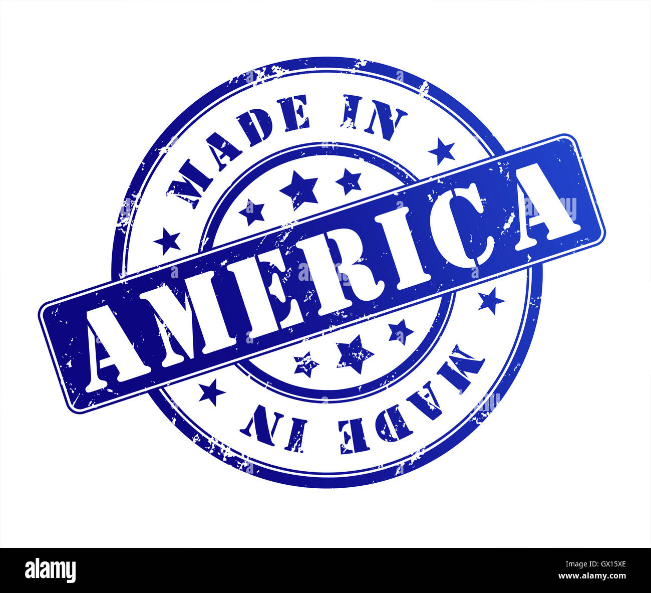 made in america stamp concept 3d illustration Stock Photo - Alamy
