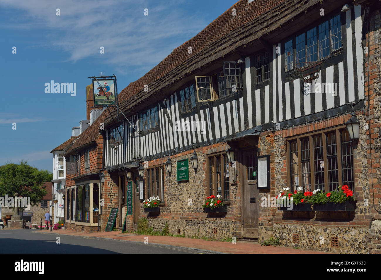 The George Inn. Alfriston village. East Sussex. England. UK Stock Photo