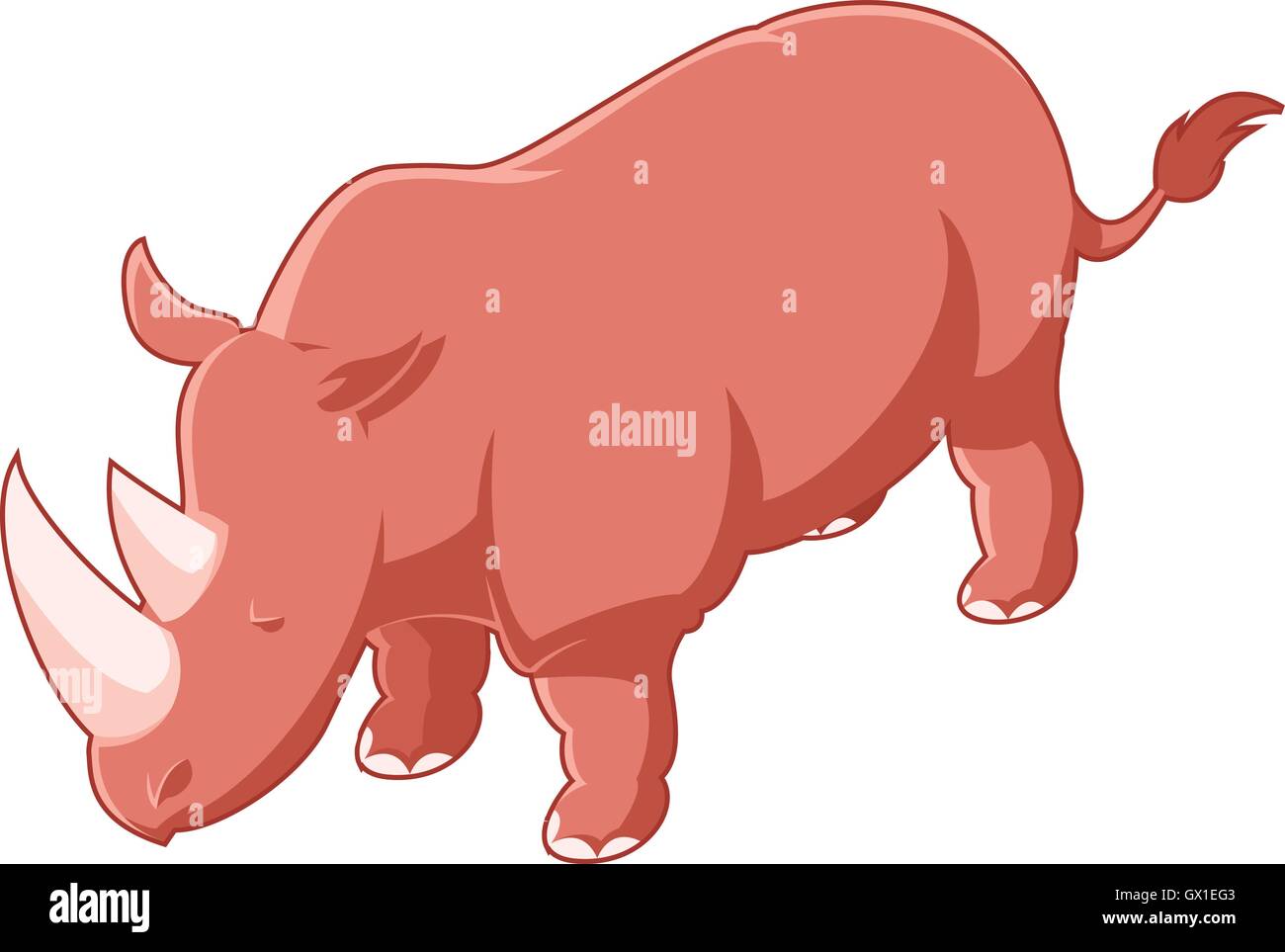 Rhinoceros isometric icon Stock Vector