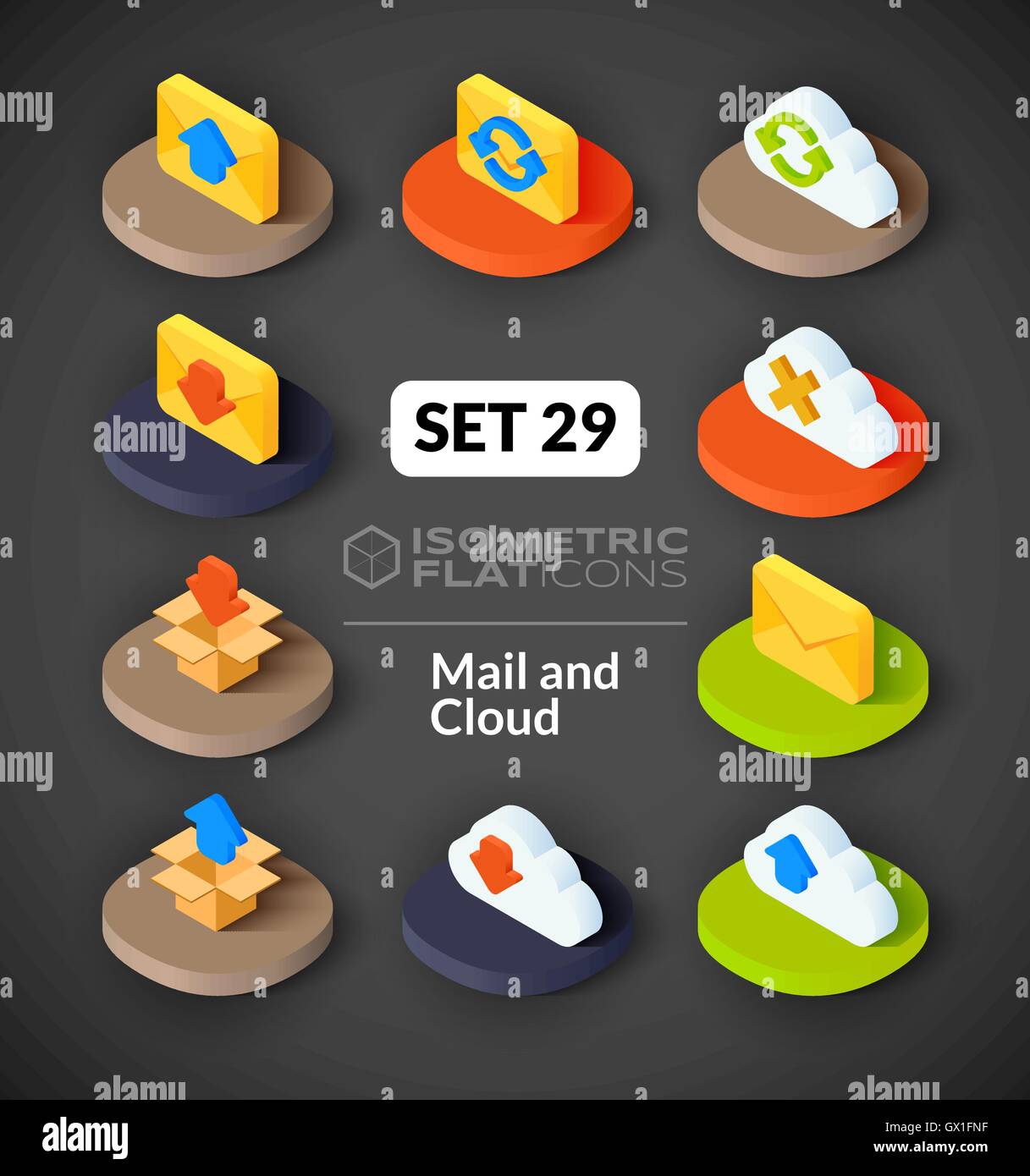 Isometric flat icons set 29 Stock Vector Image & Art - Alamy