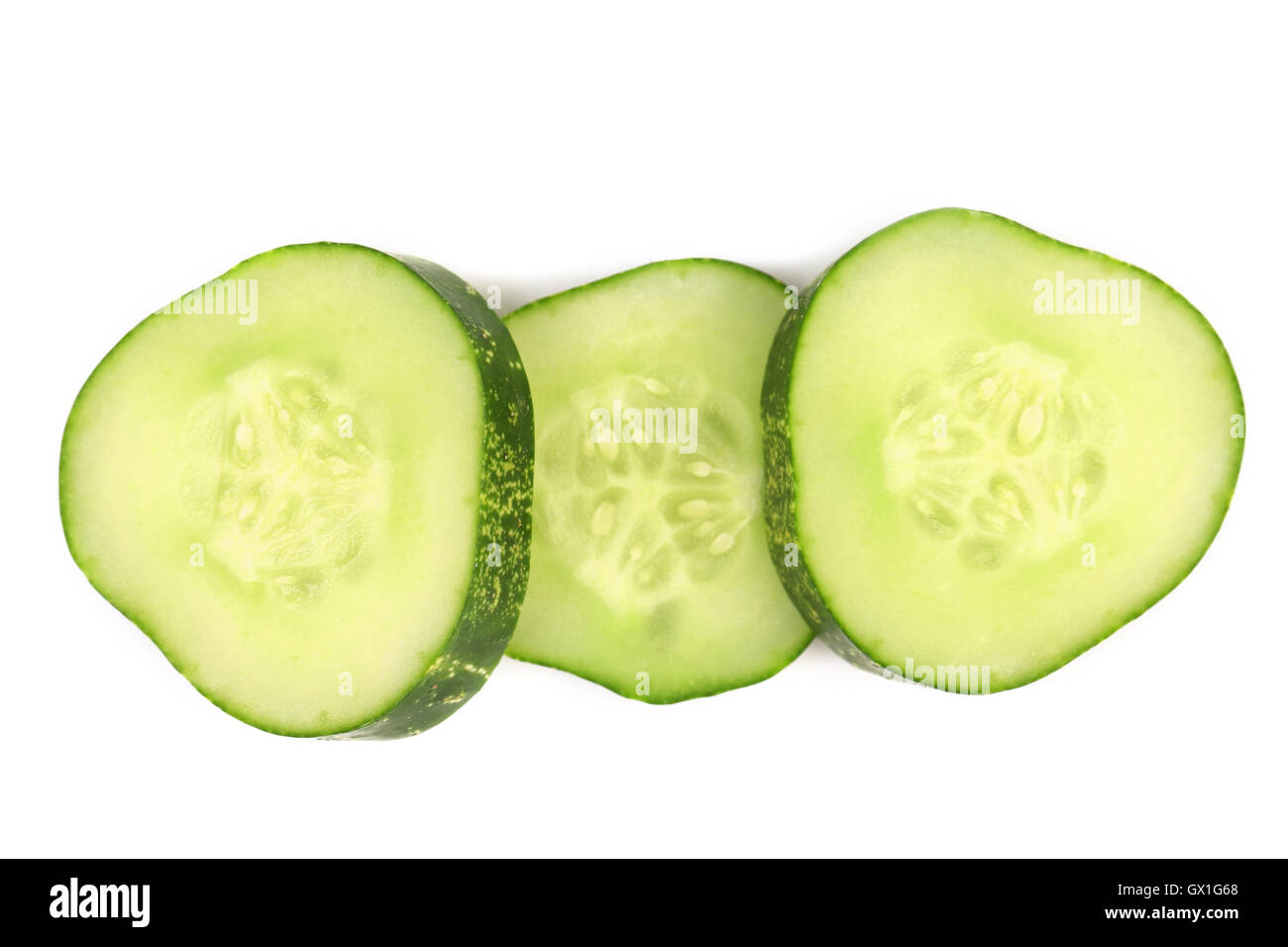 Slices of fresh cucumber Stock Photo Alamy