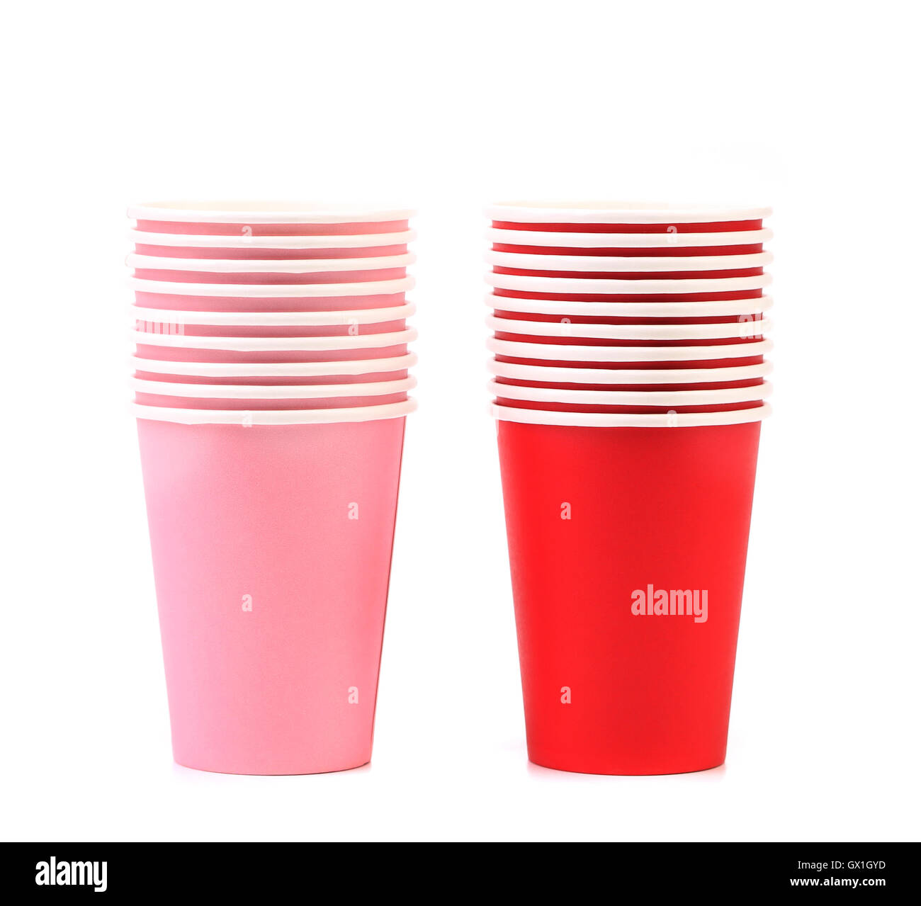 Pile of colorful paper coffee cup Stock Photo - Alamy