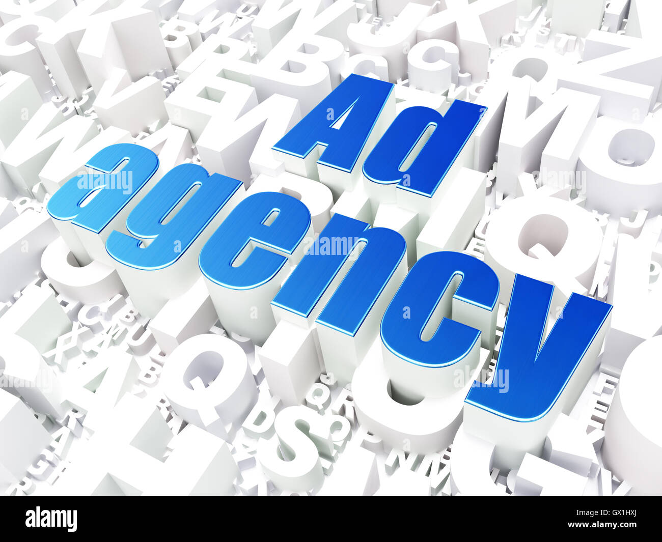 Marketing concept: Ad Agency on alphabet background Stock Photo