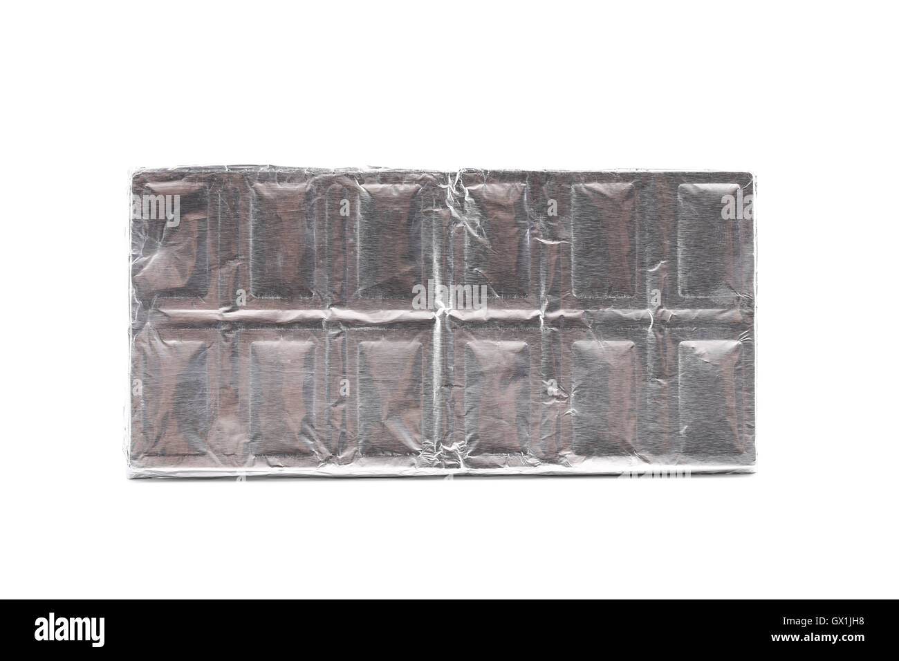 Chocolate bar wrapped in foil Stock Photo - Alamy
