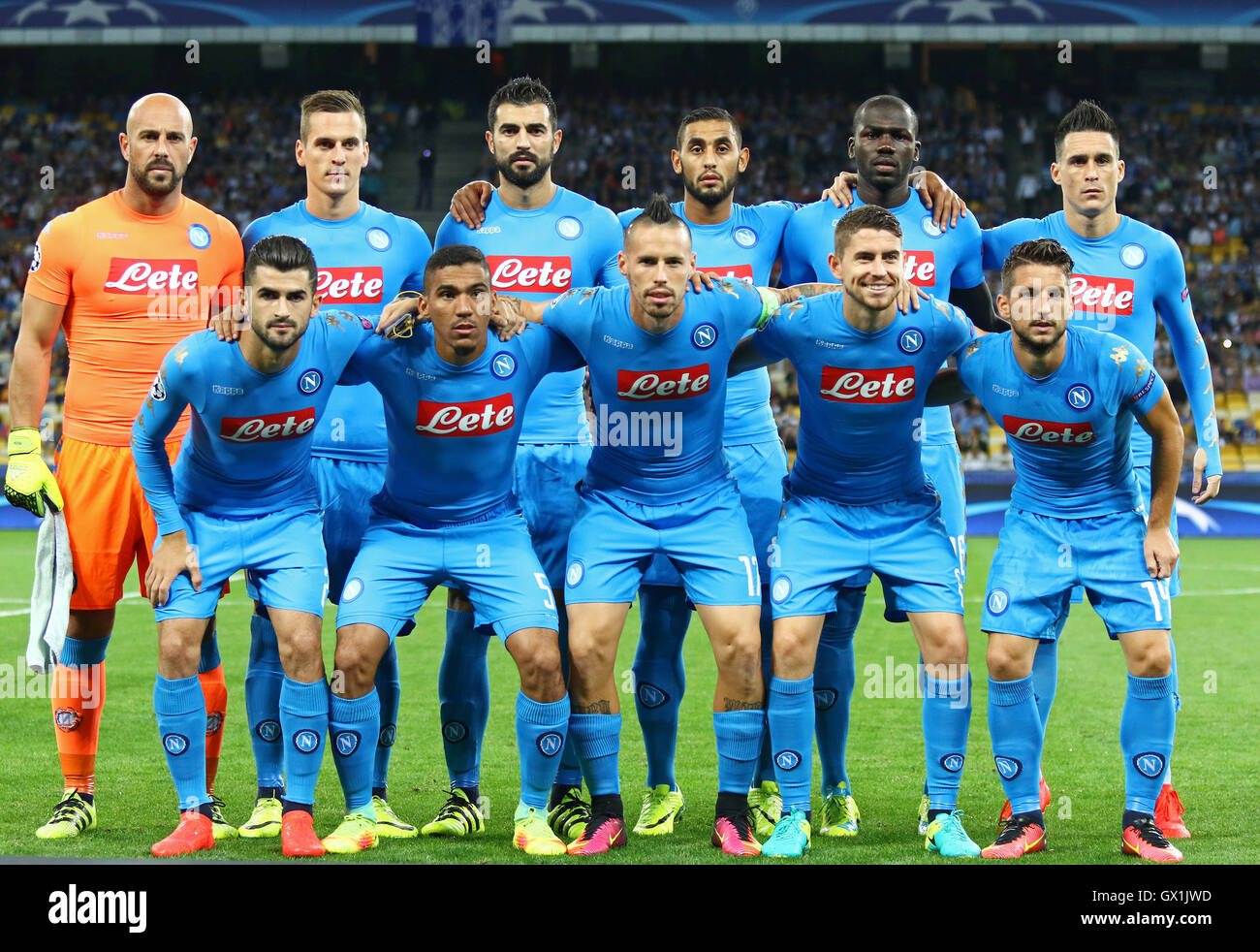 SSC Napoli players pose for a group photo Stock Photo - Alamy