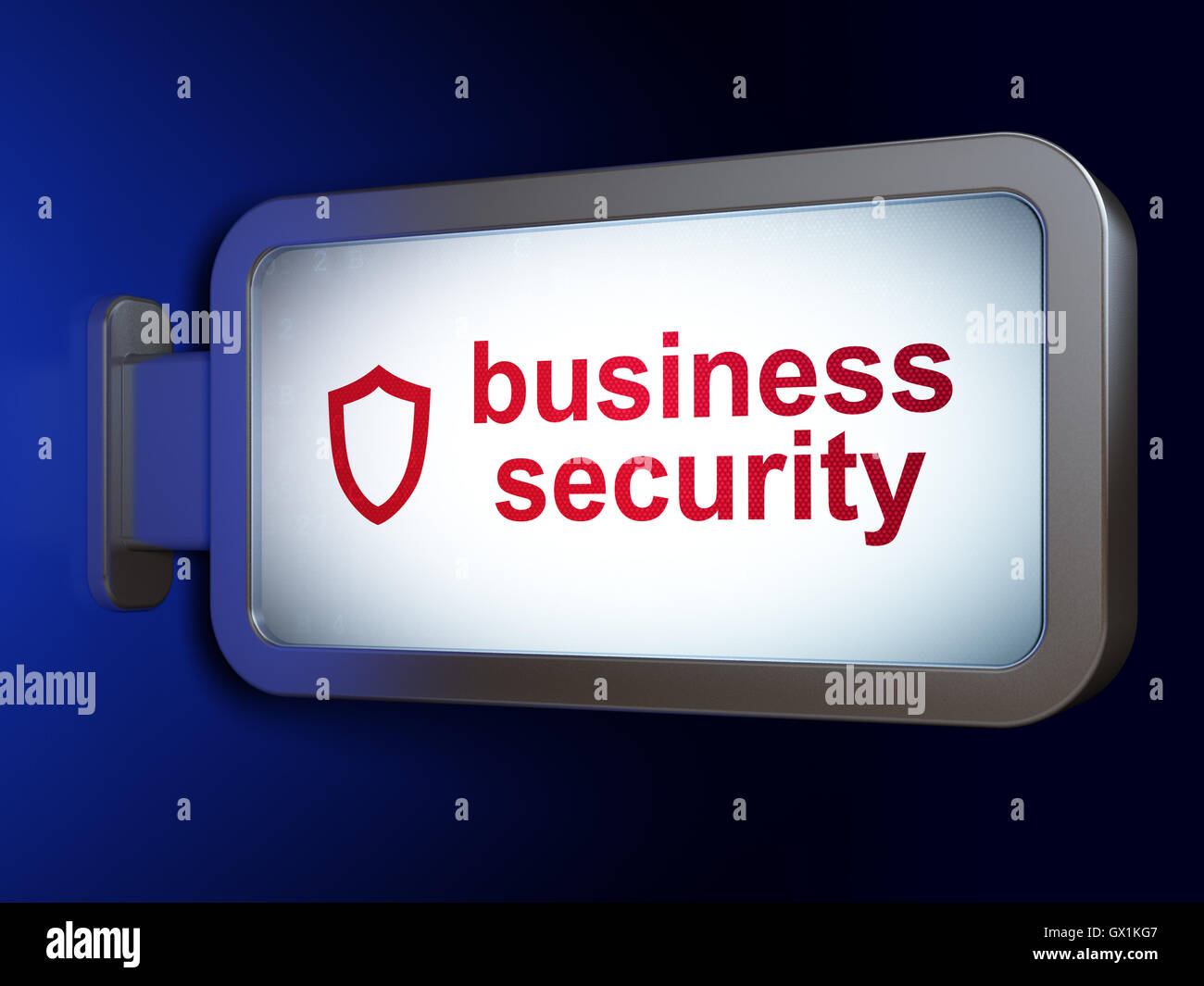 Protection concept: Business Security and Contoured Shield on bi Stock Photo