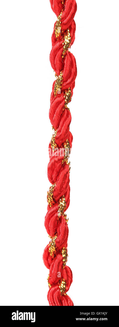 Red and gold gift wrapping cord Stock Photo Alamy