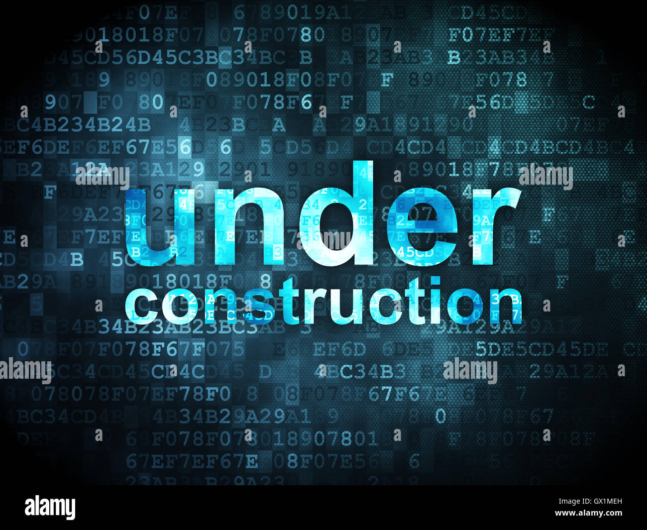 SEO web development concept: Under Construction on digital backg Stock ...