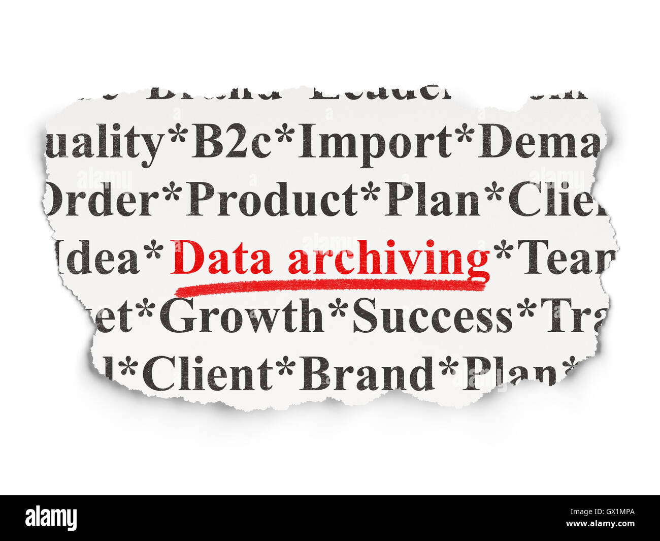 Information concept: Data Archiving on Paper background Stock Photo