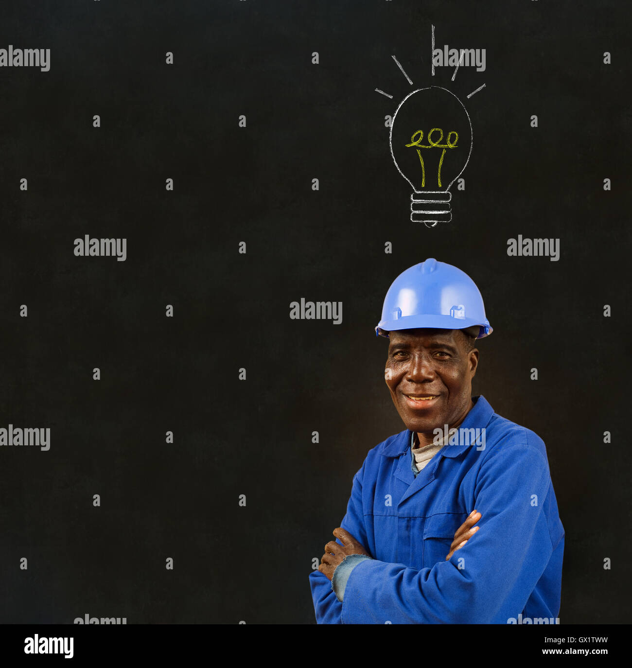Worker black man job hi-res stock photography and images - Alamy