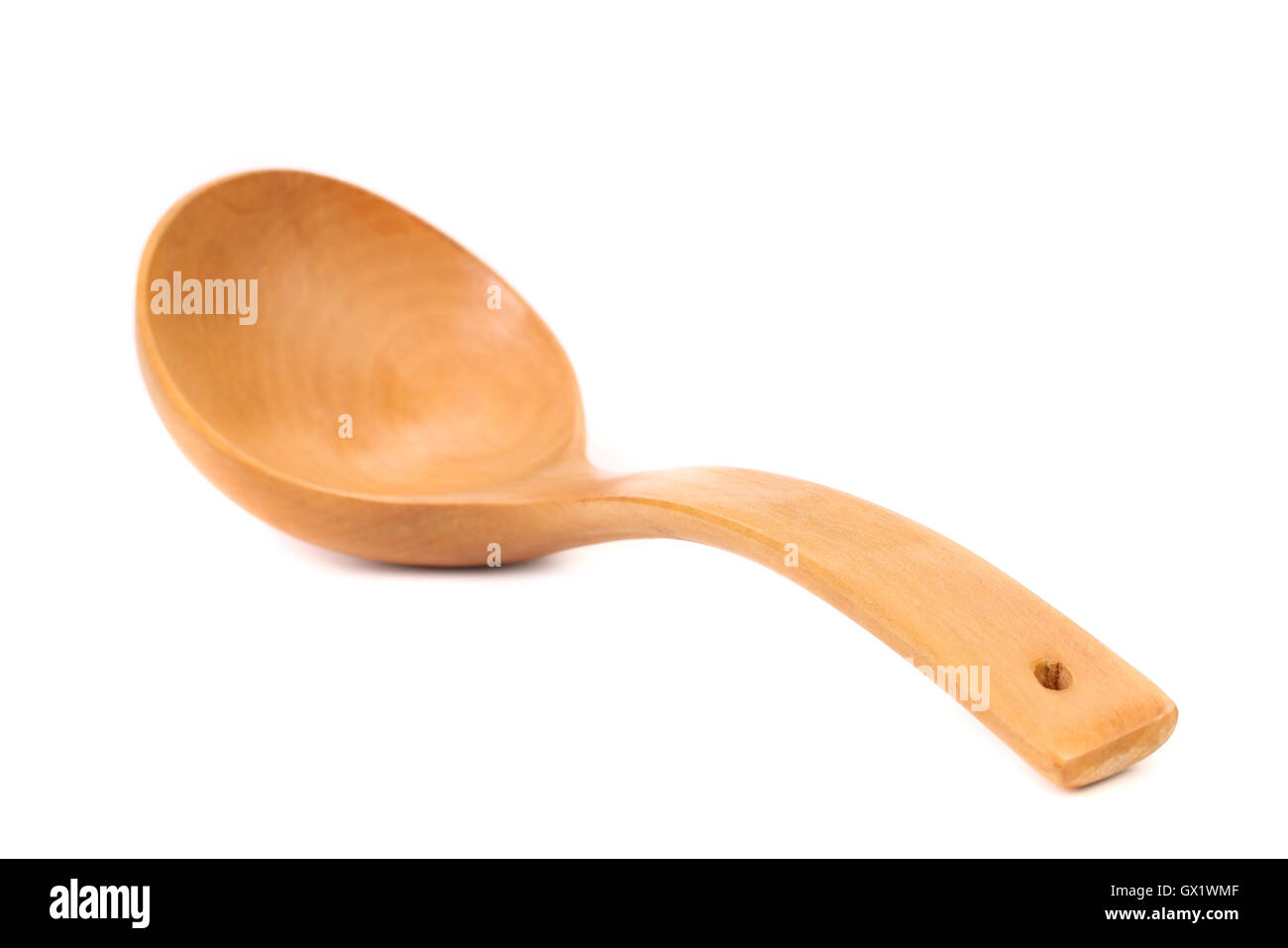 Wooden Spoon isolated on white background Stock Photo