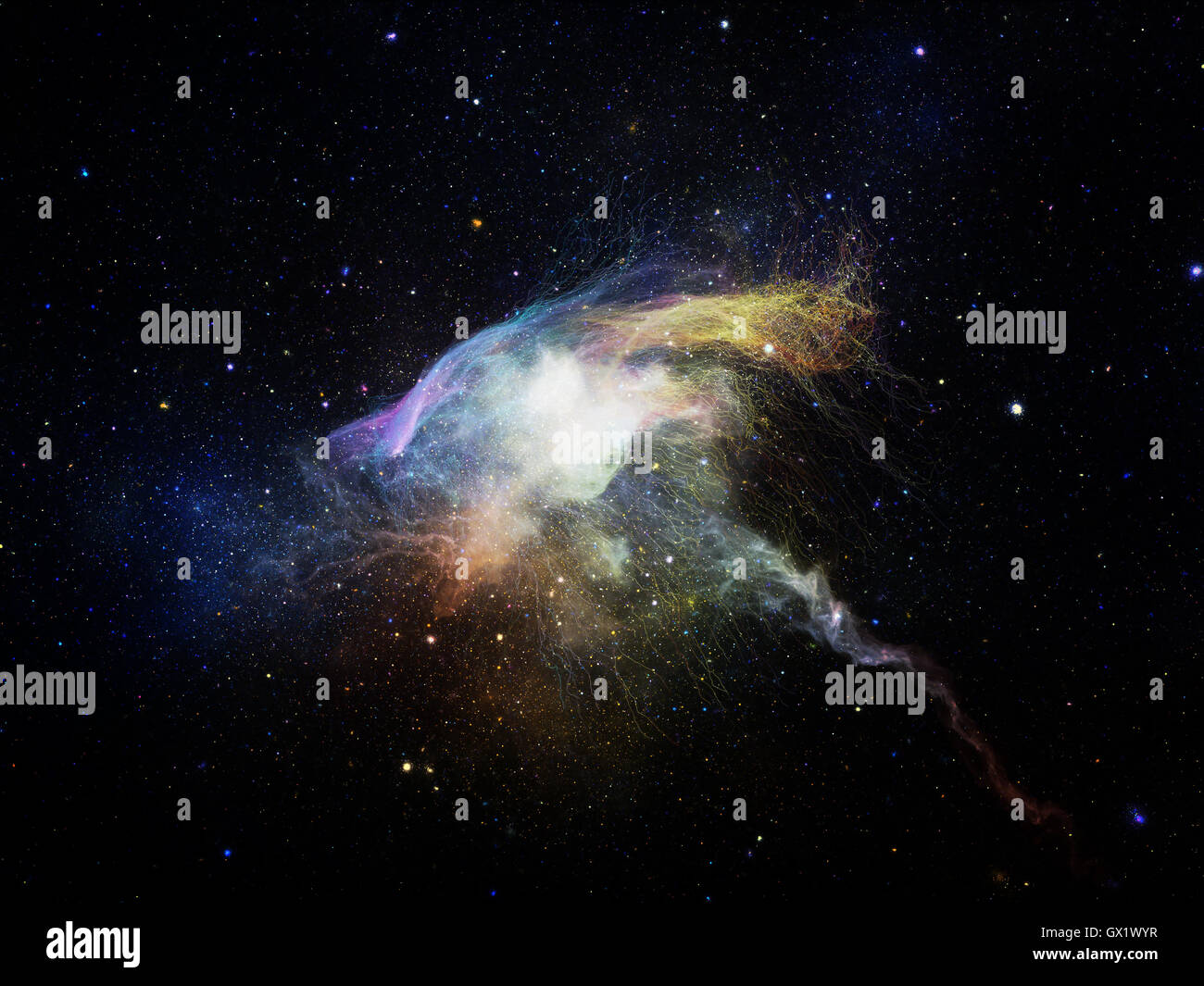 Virtual Fractal Nebulae Stock Photo