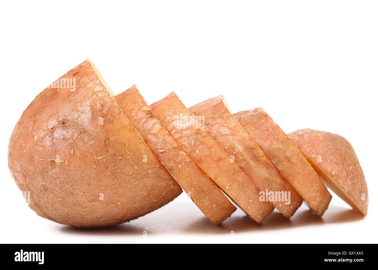 potato cut isolated on white background Stock Photo