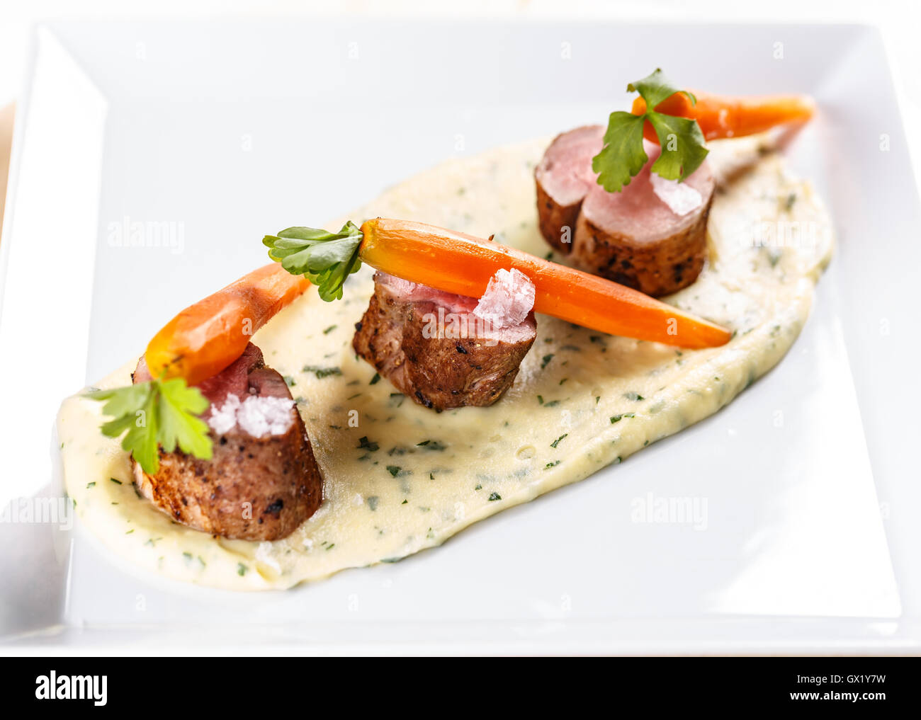 Pork tenderloin fine dining hi-res stock photography and images - Alamy
