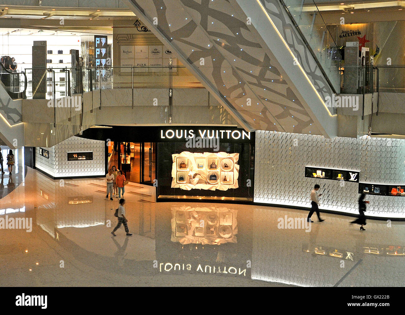 Louis Vuitton Store In Shanghai Stock Photo - Download Image Now