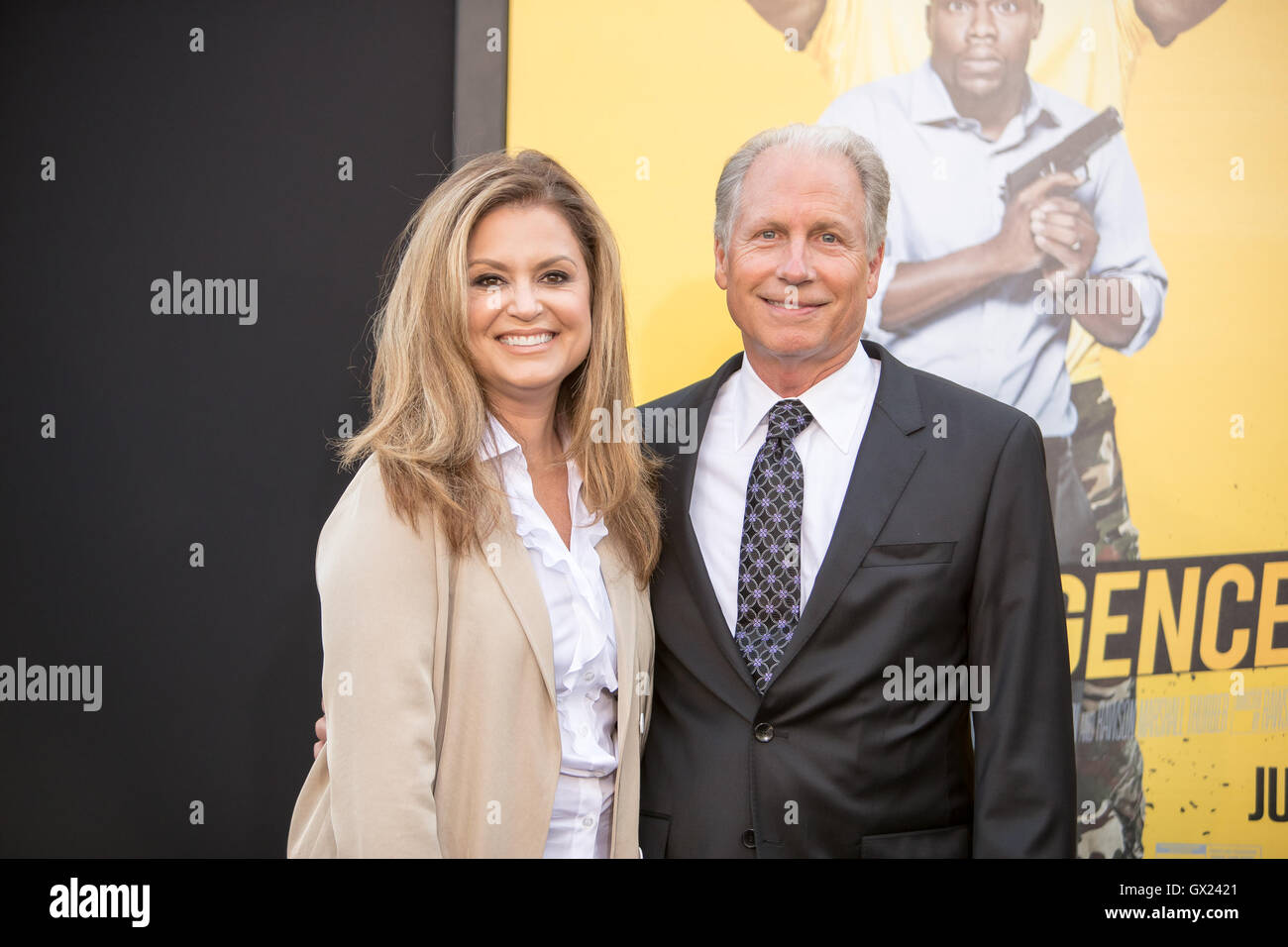 Premiere of Warner Bros. Pictures 'Central Intelligence' - Arrivals  Featuring: Michael Fottrell and wife Where: Westwood, California, United States When: 10 Jun 2016 Stock Photo