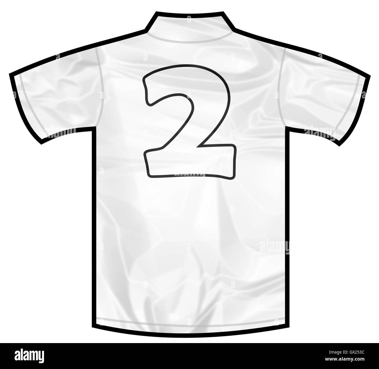 Black Football Shirt Number 2 Template