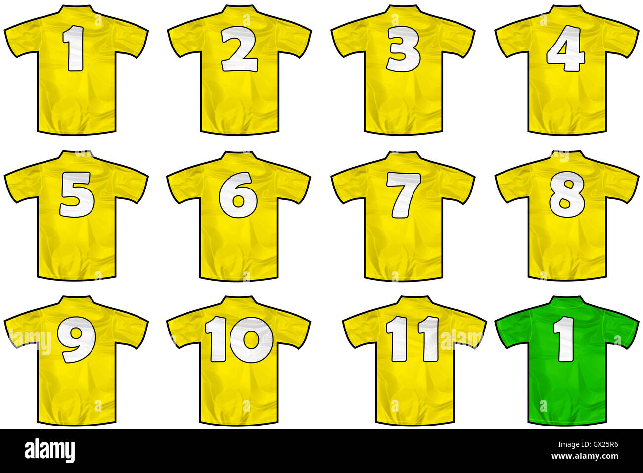 White Football Shirt Number 6 Template