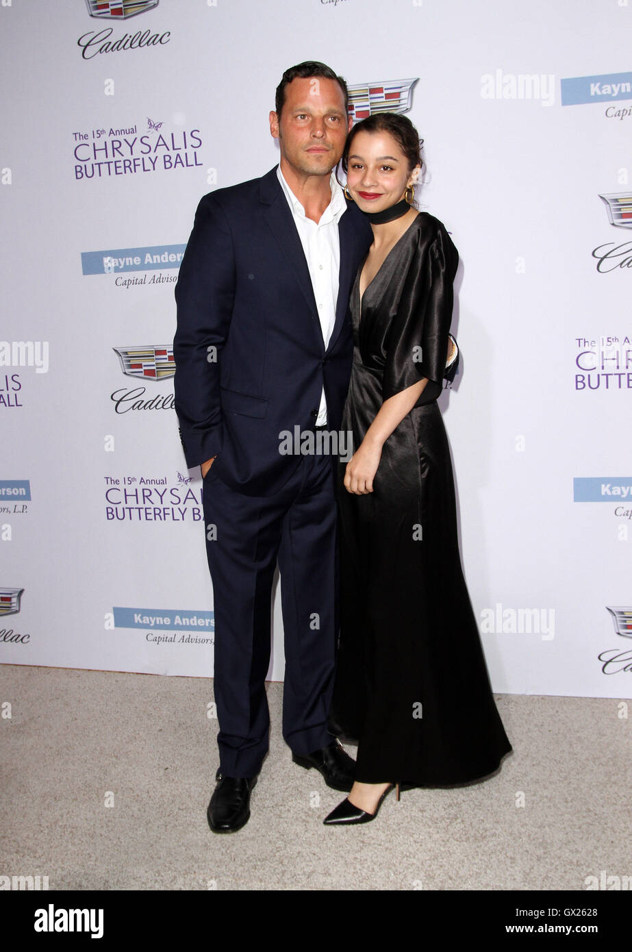 15th Annual Chrysalis Butterfly Ball held at a private Mandeville Canyon Estate - Arrivals  Featuring: Justin Chambers, daughter Kaila Chambers Where: Los Angeles, California, United States When: 11 Jun 2016 Stock Photo