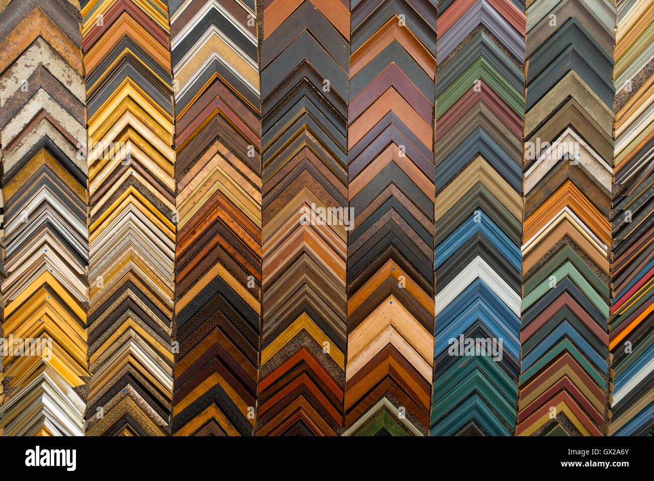 Wooden picture frames Stock Photo Alamy