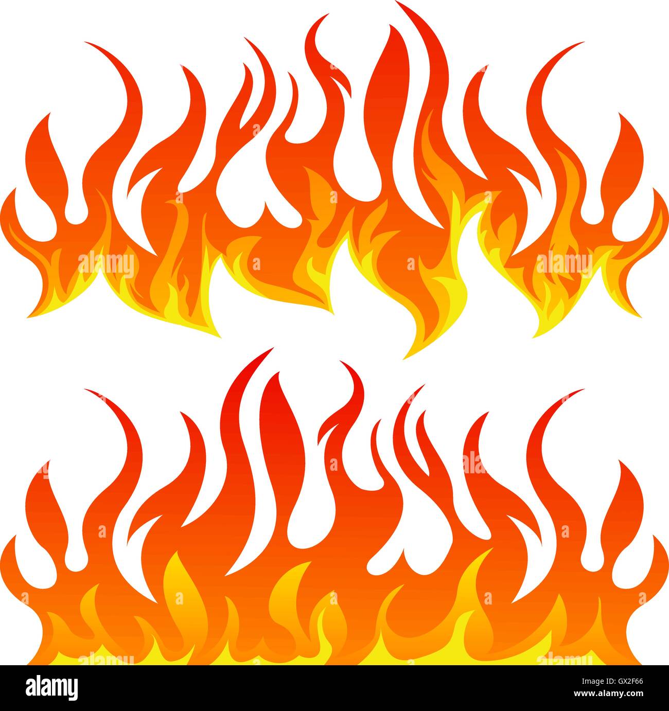 Fire flames vector set Stock Vector Image & Art - Alamy